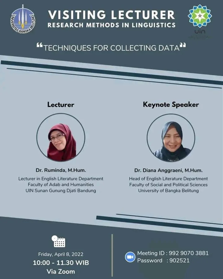 Visiting Lecturer Research Methods In Linguistics